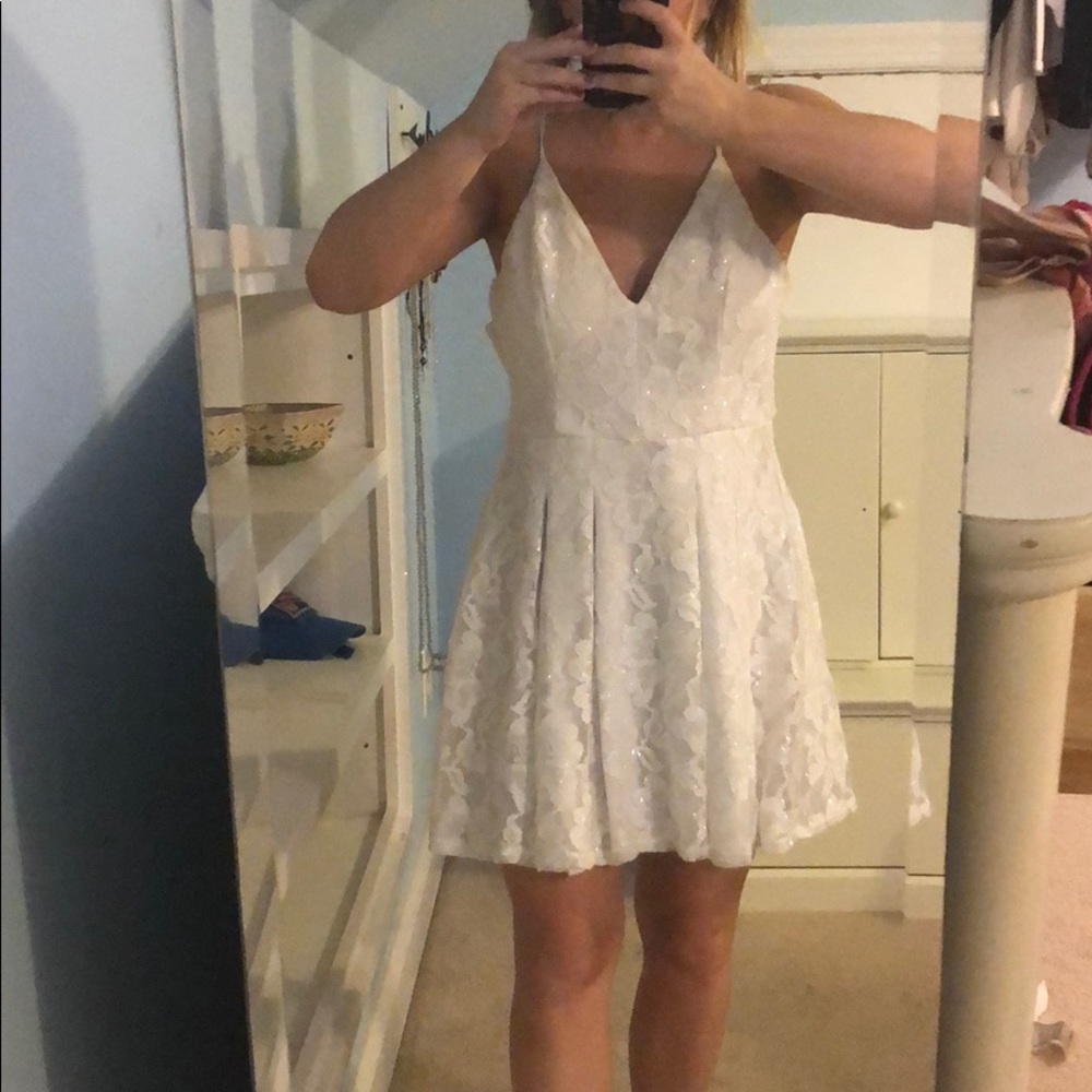 White sparkle dress